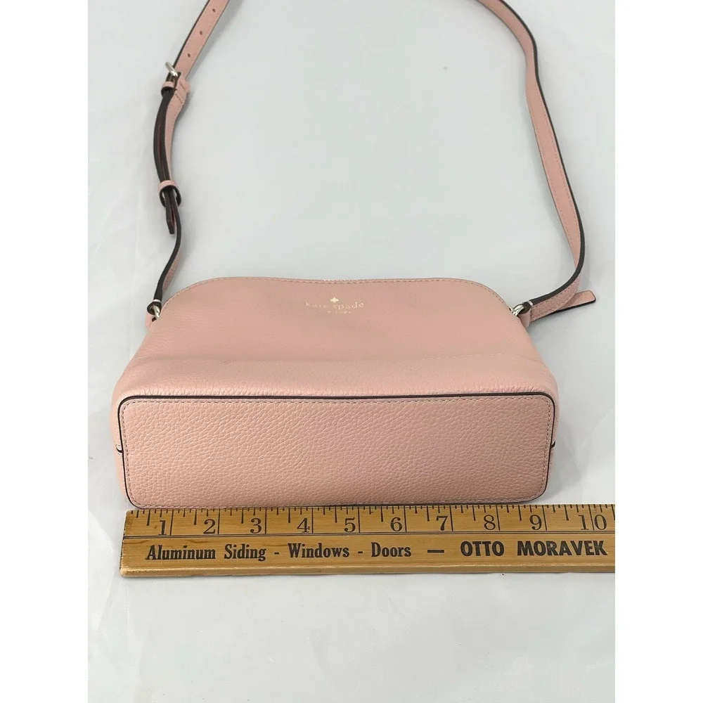 Kate Spade Small Dome Crossbody Bag Pink Pebbled Leather Gold Hardware